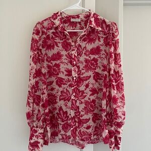 Seven Wonders Magenta and Off White Top